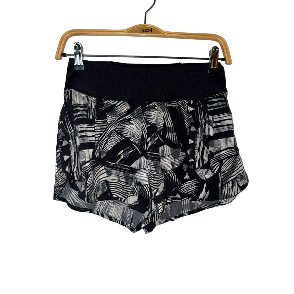 Title Nine Patterned Lined Athletic Shorts Recycled Polyester Blend Size XS